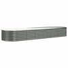 vidaXL Hochbeet Verzinkter Stahl 296x80x36 cm Grau