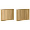 vidaXL Armlehnen Modul 2 pcs Wei&szlig; 80 x 6 x 61 cm Massivholz Akazie