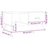 vidaXL Couchtisch Betongrau 90x50x40 cm Holzwerkstoff