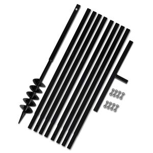 vidaXL Erdbohrer mit Griff 100 mm Verl&auml;ngerungsrohr 9 m