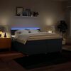 vidaXL Boxspringbett mit Matratze Blau 200x200 cm Stoff