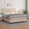 vidaXL Boxspringbett Matratze Cappuccino-Braun 160x200 cm Kunstleder