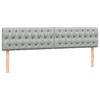 vidaXL Boxspringbett mit Matratze Hellgrau 180x220 cm Samt