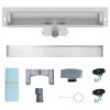 vidaXL Wandmontierter Duschablauf Silber 50 cm Edelstahl 304