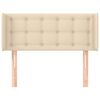 vidaXL Kopfteil mit Ohren Creme 93x16x78/88 cm Stoff