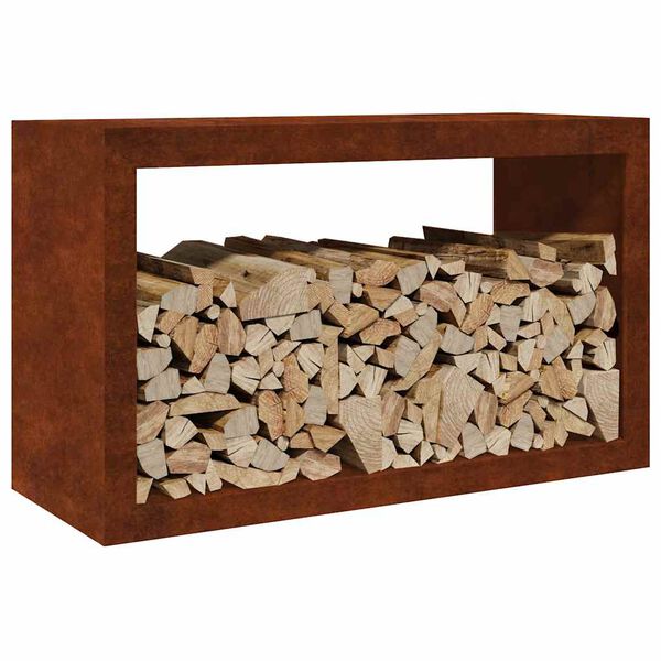 vidaXL Brennholzregal 100x40x60 cm Wetterfester Stahl