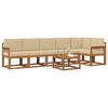 vidaXL Outdoor-Sofagarnitur mit Kissen 7 pcs Natur und Beige