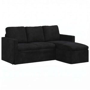 vidaXL Sofa Schwarz 178 x 134 x 80 cm Samt