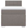 vidaXL Boxspringbett mit Matratze Taupe 80x200 cm Stoff