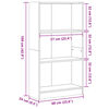 vidaXL B&uuml;cherregal Braun Eichen-Optik 60x24x109 cm Holzwerkstoff