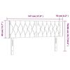 vidaXL LED Kopfteil Gr&uuml;n 147x16x78/88 cm Stoff