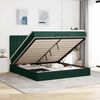 vidaXL Ottoman-Bett mit Matratzen Dunkelgr&uuml;n 200x200 cm Samt