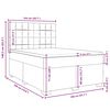 vidaXL Boxspringbett mit Matratze Blau 140x190 cm Samt