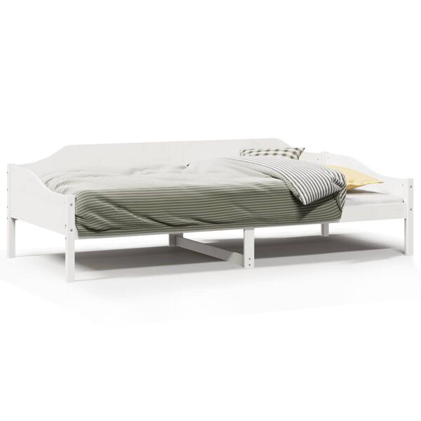 vidaXL Massivholzbett ohne Matratze Wei&szlig; 90x190 cm Kiefernholz