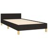 vidaXL Bettgestell ohne Matratze Schwarz 100x200 cm Stoff
