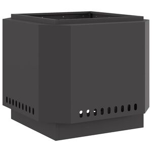 vidaXL Rauchfreier Feuerkorb Schwarz 58 x 58 x 51 cm