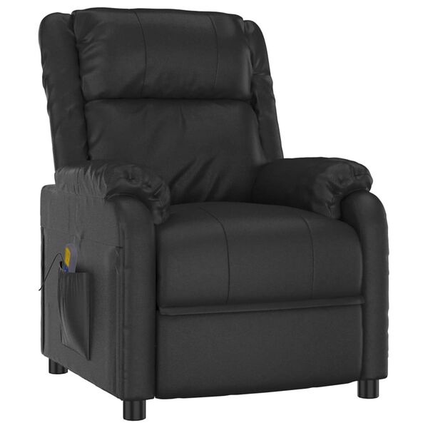 vidaXL Massagesessel Schwarz Kunstleder