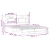 vidaXL Bettgestell ohne Matratze Braun Eiche 137x190 cm Holzwerkstoff
