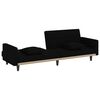 vidaXL Schlafsofa mit Kissen Schwarz Stoff