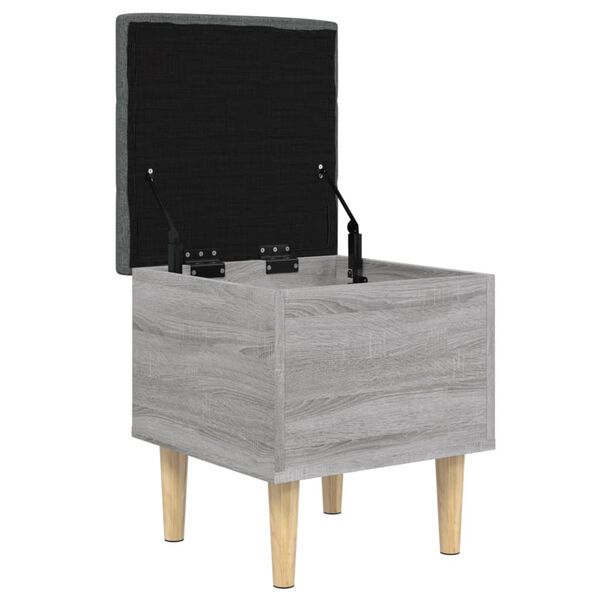 vidaXL Sitzbank mit Stauraum Grau Sonoma 42x42x46 cm Holzwerkstoff