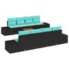 vidaXL Gartensofa-set 9 stk. Schwarz Poly-Rattan