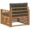 vidaXL Outdoor-Sofagarnitur Massives Akazienholz und Polyester Natur