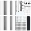 vidaXL Zaunpfosten Grau 50 x 0,6 m (16 x 16 mm Maschen) Stahl und PVC