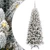 vidaXL K&uuml;nstlicher Weihnachtsbaum mit 300 LEDs mit St&auml;nder Wei&szlig; 180 cm