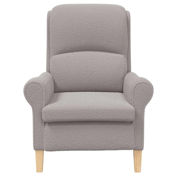 vidaXL Sessel Hellgrau 76 x 94 x 102 cm Weiches Sherpa-Gewebe