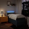 vidaXL Boxspringbett mit Matratze Blau 90x200 cm Stoff