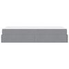 vidaXL Bettgestell mit Matratze mit Matratze 2 pcs Hellgrau Stoff