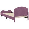 vidaXL Kinderbettgestell mit Kopfteil Lila 90 x 190 cm Samt