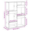 vidaXL B&uuml;cherregal Wei&szlig; 100x33x135 cm Holzwerkstoff