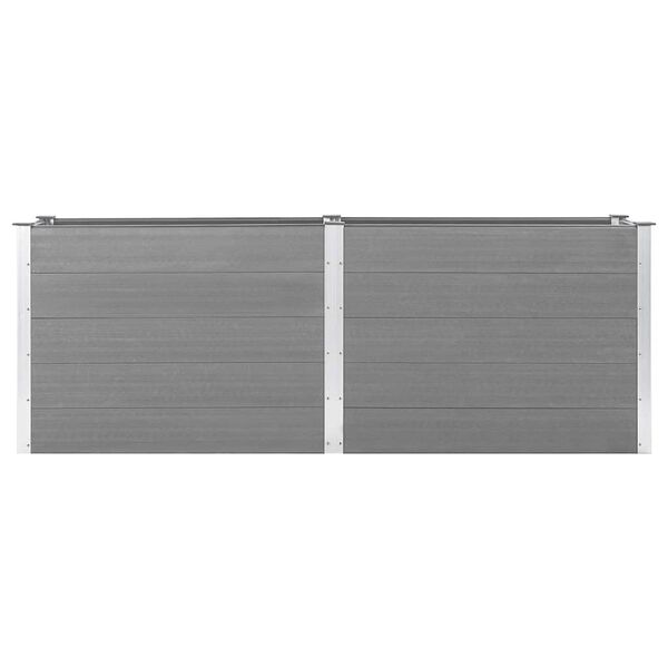 vidaXL Garten-Hochbeet 250 x 50 x 91 cm WPC Grau