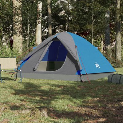 vidaXL Campingzelt 3 Personen Blau Wasserfest