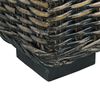 vidaXL Aufbewahrungsbox 120 cm Schwarz Kubu-Rattan Massivholz Mango