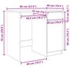 vidaXL Schreibtisch Braun Eichen-Optik 86x49x76 cm Holzwerkstoff