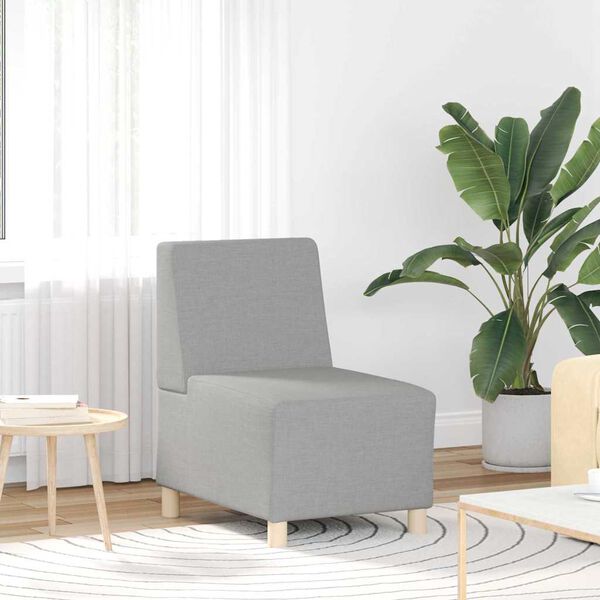vidaXL Modulares Armfreies Sofa 2 pcs Wolkengrau 55 x 74 x 82 cm Stoff
