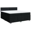vidaXL Boxspringbett mit Matratze Schwarz 200x200 cm Stoff