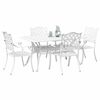 vidaXL Garten Essgruppe 5 pcs Wei&szlig; Aluminium