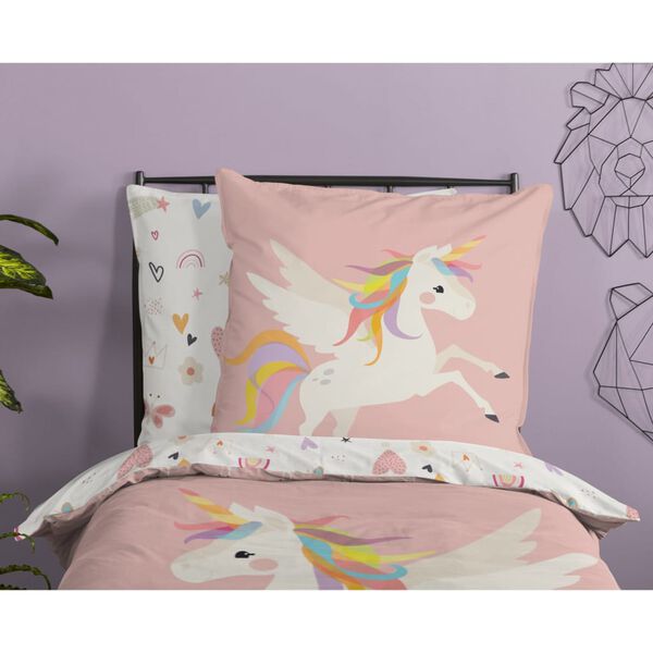 Good Morning Kinder-Bettw&auml;sche-Set Unicorn 135&times;200 cm