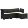 vidaXL 4-Sitzer Garten Sofa mit Kissen Rattan Look PP Anthrazit