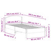 vidaXL Massivholzbett ohne Matratze 100x200 cm Kiefernholz