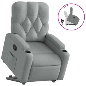 vidaXL Relaxsessel mit Aufstehhilfe Schwarz Stoff