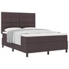vidaXL Boxspringbett mit Matratze Dunkelbraun 140 x 190 cm Stoff