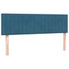 vidaXL Boxspringbett mit Matratze & LED Dunkelblau 140x220 cm Samt