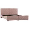 vidaXL Bettgestell Rosa Samt 160x200 cm