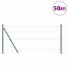 vidaXL Zaunpfosten Gr&uuml;n 50 x 0,8 m (25 mm Netz) Stahl und PVC