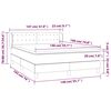 vidaXL Boxspringbett mit Matratze Dunkelgr&uuml;n 140x190 cm Samt