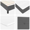 vidaXL Boxspringbett mit Matratze Dunkelgrau 140 x 200 cm Stoff